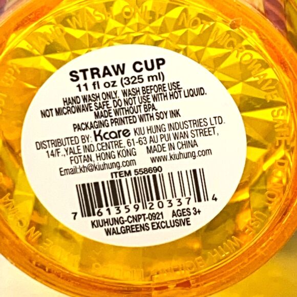 Disney Stitch Easter Bunny Bendy Straw Cup Set Of 2 Hawaiian Tiki Print Drink - Picture 5 of 5